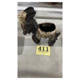 Ceramic donkey planter