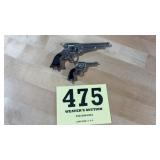 Two vintage small style pistols marked victory on