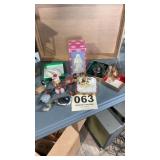 Variety of ducks and some Christmas decorations