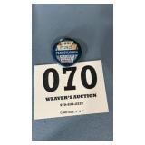 1951 official fishing license pin