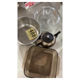 Mixing bowl, baking dishes ect
