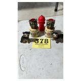 Cats and fire hydrant salt/pepper shakers