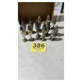 Pewter plated salt /pepper shakers
