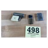 Vintage lighters lot, one shaped like a pistol