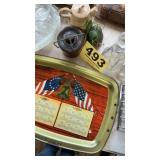 Americas Bi-Centennial, glass serving plates and