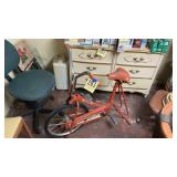Vintage stationary exercise bicycle