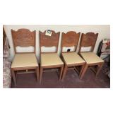 Set a four mid-century modern kitchen chairs