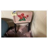 Vintage metal TV trays with stand