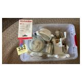 Tote lot of a like new food processor with a lot