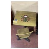 Old school desk, painted with a nice design