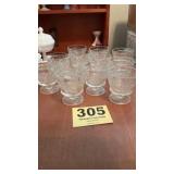 Set of 12 glass dessert dishes