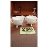 Fruit pattern creamer and sugar