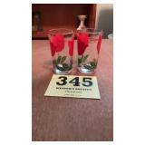 Tulip juice glasses x 2