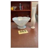 Large fruit bowl and tall bud vase