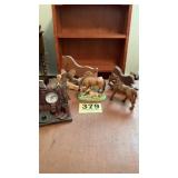 Wooden horses, hand carved horses, ceramic horse