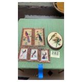 Lot of older bird wall decorations
