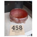 Footed Carnival Glass Bowl