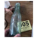 Embossed Cow Milk Bottle w/Stopper