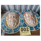 1950s Press Molded Santa Faces