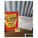 Rare PA Game Commission Signs 50ï¿½s-70ï¿½s