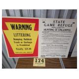 Rare PA Game Commission Signs 50ï¿½s-70ï¿½s