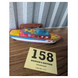 1960s J.Chein Wind-up Boat