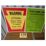 Rare PA Game Commission Signs 50ï¿½s-70ï¿½s
