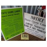 Rare PA Game Commission Signs 50ï¿½s-70ï¿½s