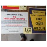 Rare PA Game Commission Signs 50ï¿½s-70ï¿½s
