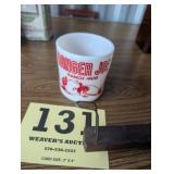 1930s Ranger Joe Premium Milkglass Mug