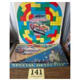 1950s Special Detective Speedway Board Game