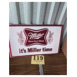 1970s Miller Beer Adv. Tin Sign