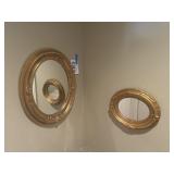 Oval wall mirrors