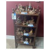 Wooden shelf unit contents not included