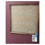 Crosstitch vintage framed
