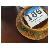 Majolica Plate & McCoy Bowl
