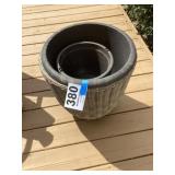 Plastic Wicker Planter