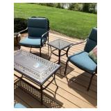 Patio Set- 2 Chairs, Coffee Table, End Stand