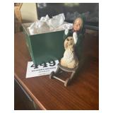 Byers Choice Carolers Girl and dog on sled