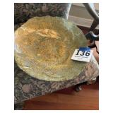 Gold pottery Charger Plate