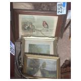 Framed prints lot