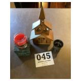 Wooden Church Music Box Lot