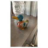 Tin wind up friction duck