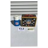 NFL lunchbox with thermos