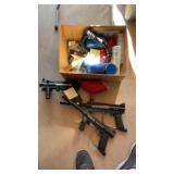 Paintball lot with Tippmann 98  tanks, hoppers,