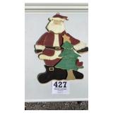 Wooden hanging Santa