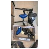 Paintball lot with Tippmann 98 tanks and mask