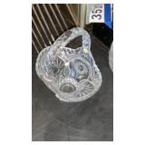 German cut glass brides basket