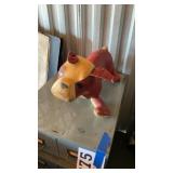 Vintage stuffed red dog toy