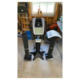 Karaoke machine and speakers radio, cd player,
